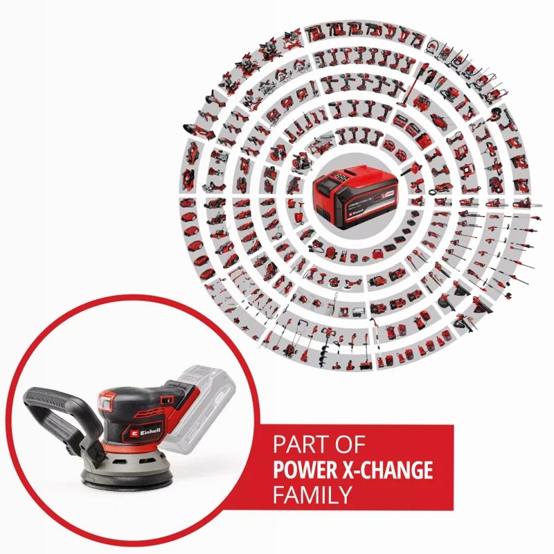 Einhell Smerigliatrice Rotorbitale a Batteria TP-RS 18/32 Li BL-Solo