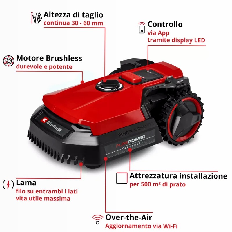 Einhell FREELEXO 500 - Robot Tagliaerba Potente e Versatile
