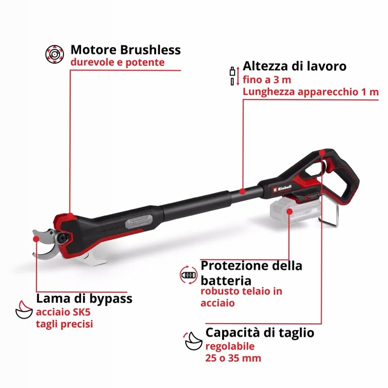 Einhell Forbici da potatura a batteria GP-LS 18/35 Li BL-Solo
