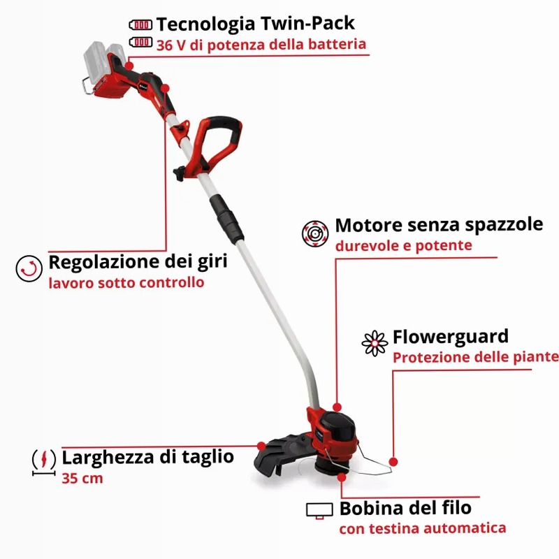 Einhell Tagliabordi a Batteria GP-CT 36/35 Li BL-Solo