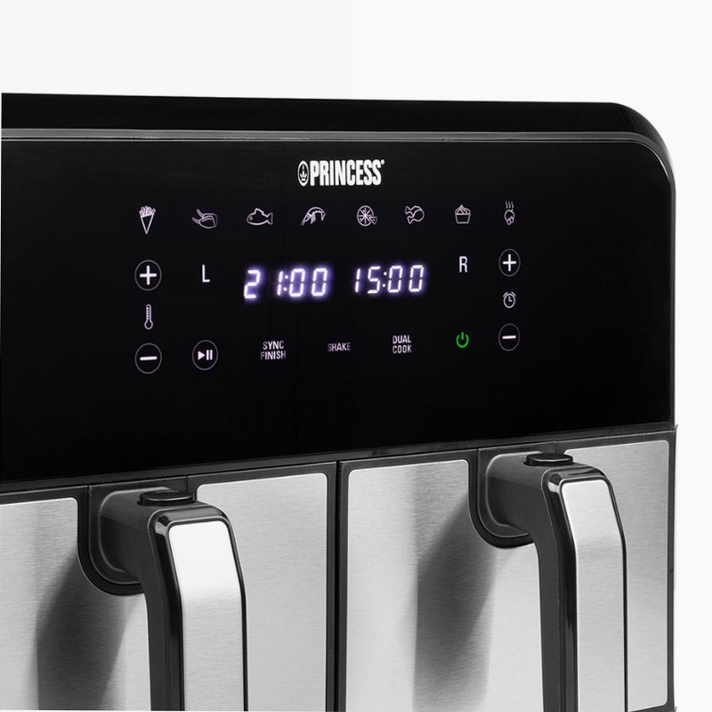 Princess 182074 Aerofryer a Doppio Cestello Nero