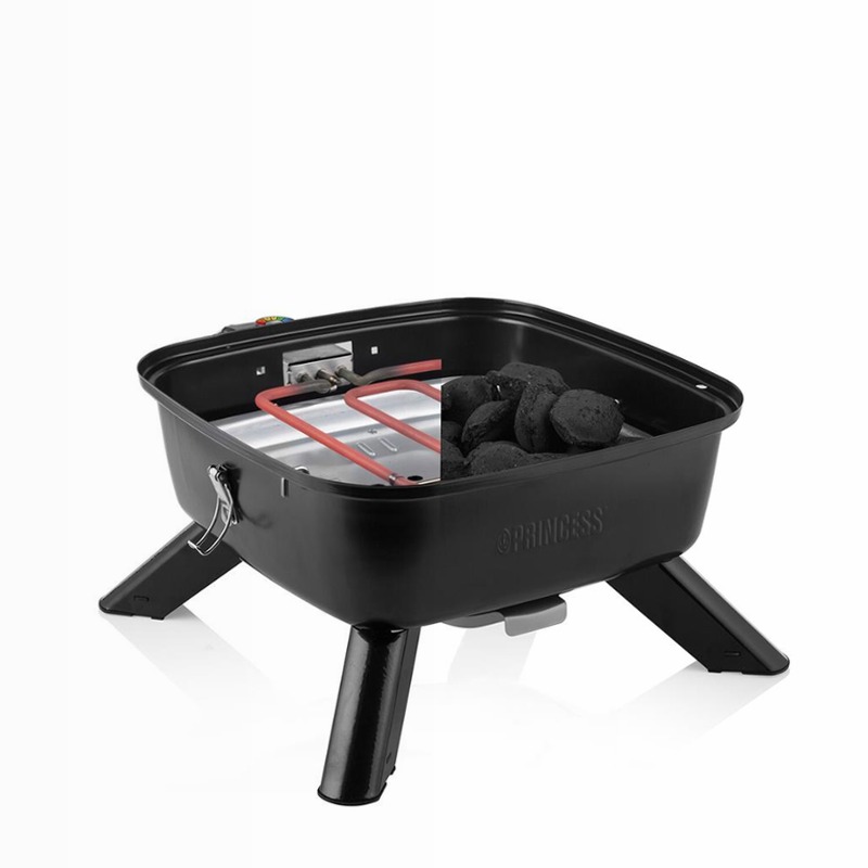 Princess 112256 Barbecue ibrido portatile Nero