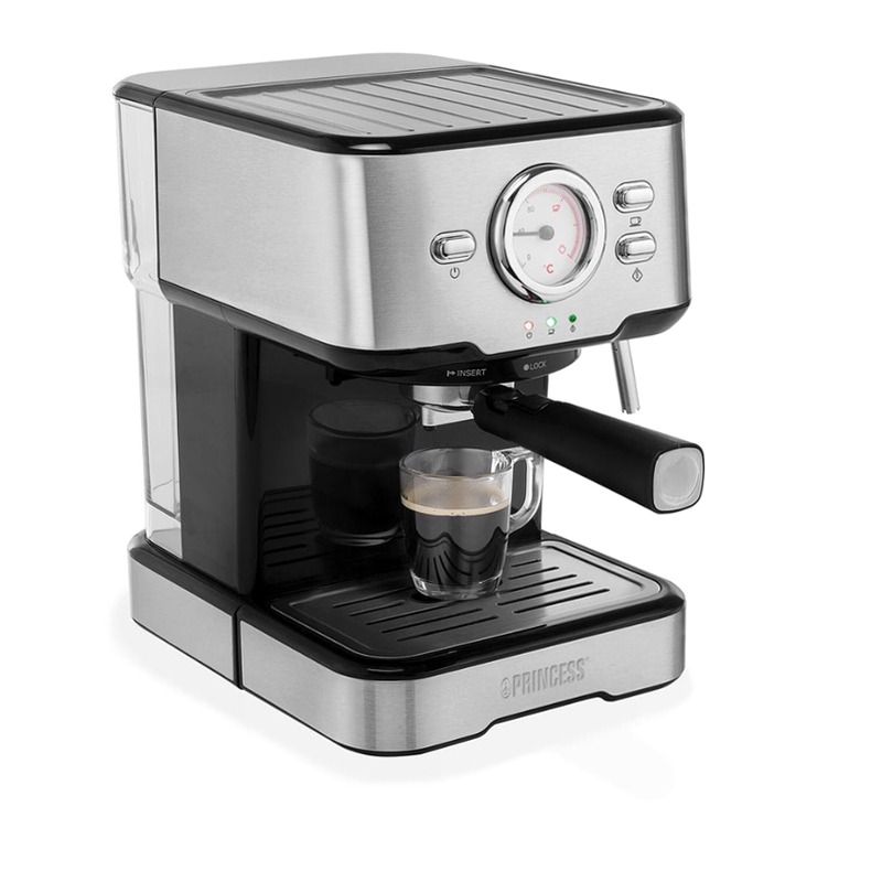 Princess 249412 Macchina Caffè Espresso e Capsule Acciaio 20bar