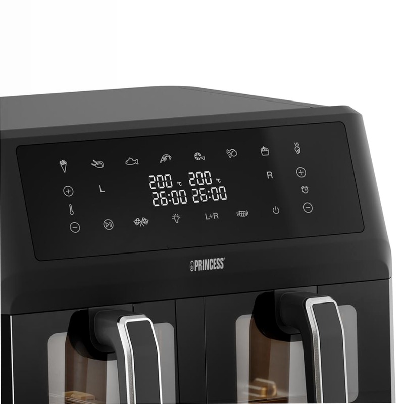 Friggitrice ad Aria Princess 182276 - Doppio Cestello Nero