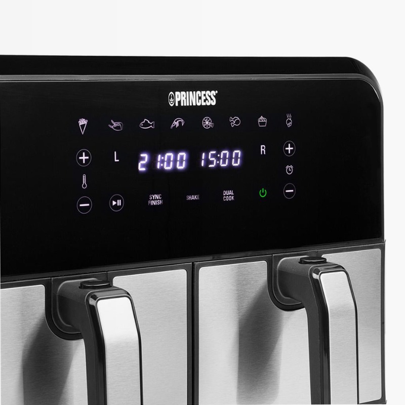 Princess 182074 Double Basket Aerofryer 8lt Nero