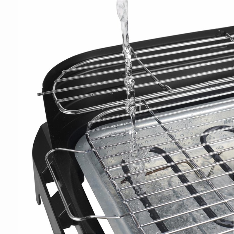 Princess 112250 BBQ elettrico con ripiani laterali Nero