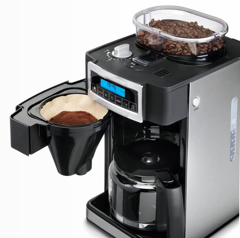 Princess 249402 Macchina da caffè e macinacaffè DeLuxe Argento