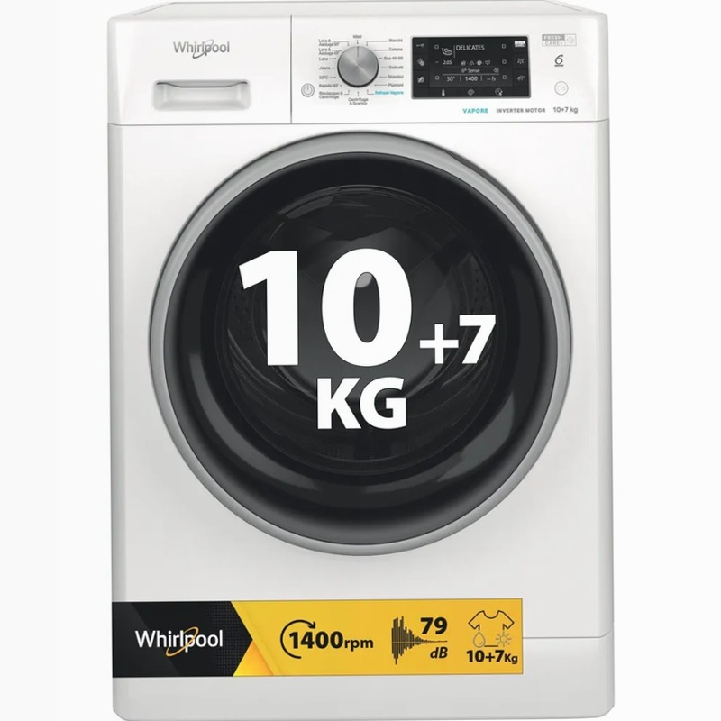 Lavasciuga a libera installazione Whirlpool: 10,0 kg - FFWDD 107448 WBS IT