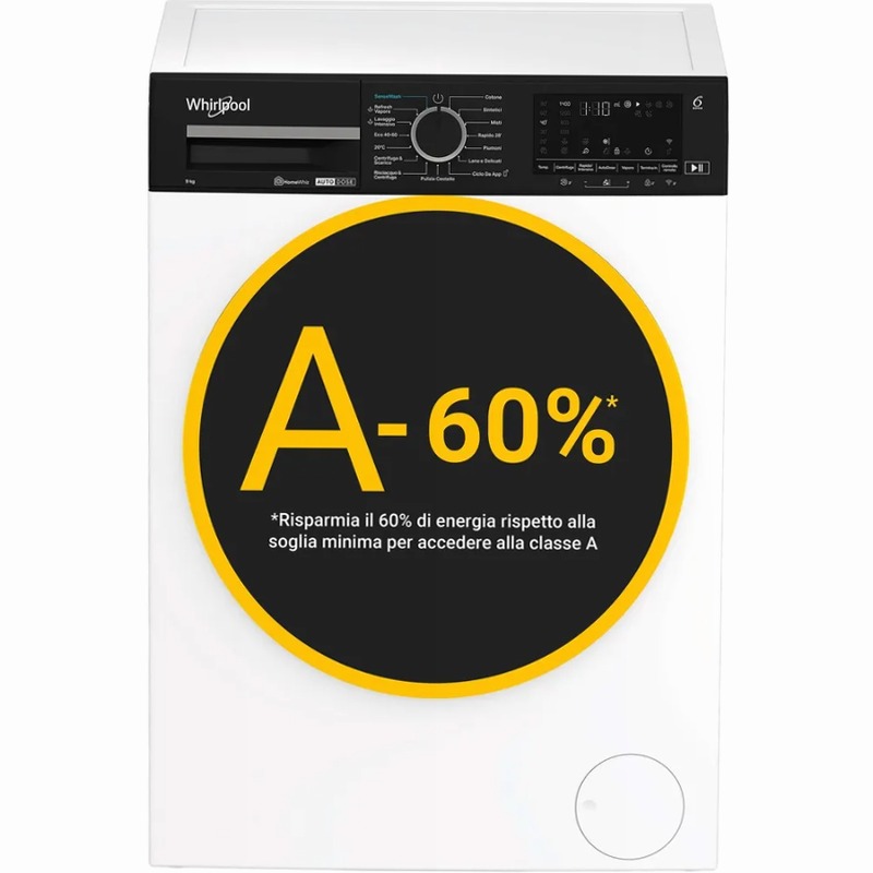 Lavatrice smart Whirlpool WPM 912W ADS IT Bianco Libera