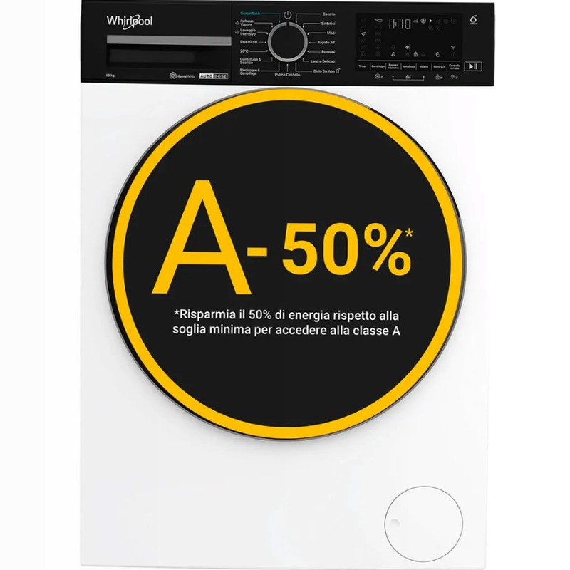 Lavatrice smart Whirlpool WPM 011W ADS IT 1400rpm 10kg Bianco Libera