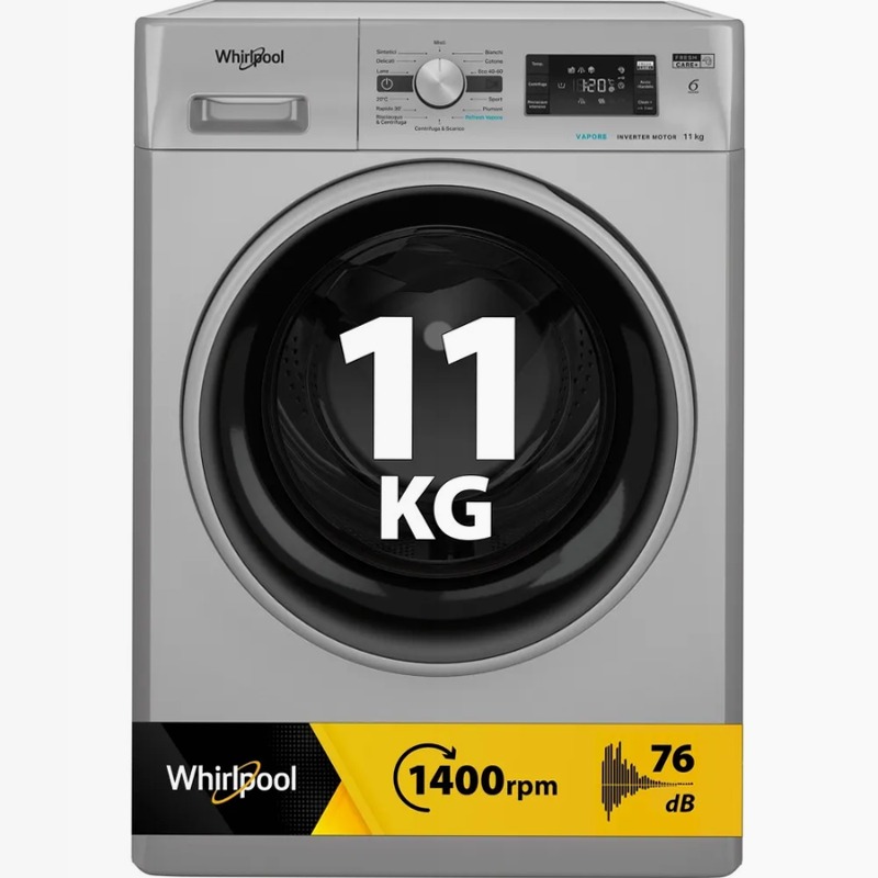 Lavatrice a libera installazione Whirlpool FFB 116 SILVER IT Argento