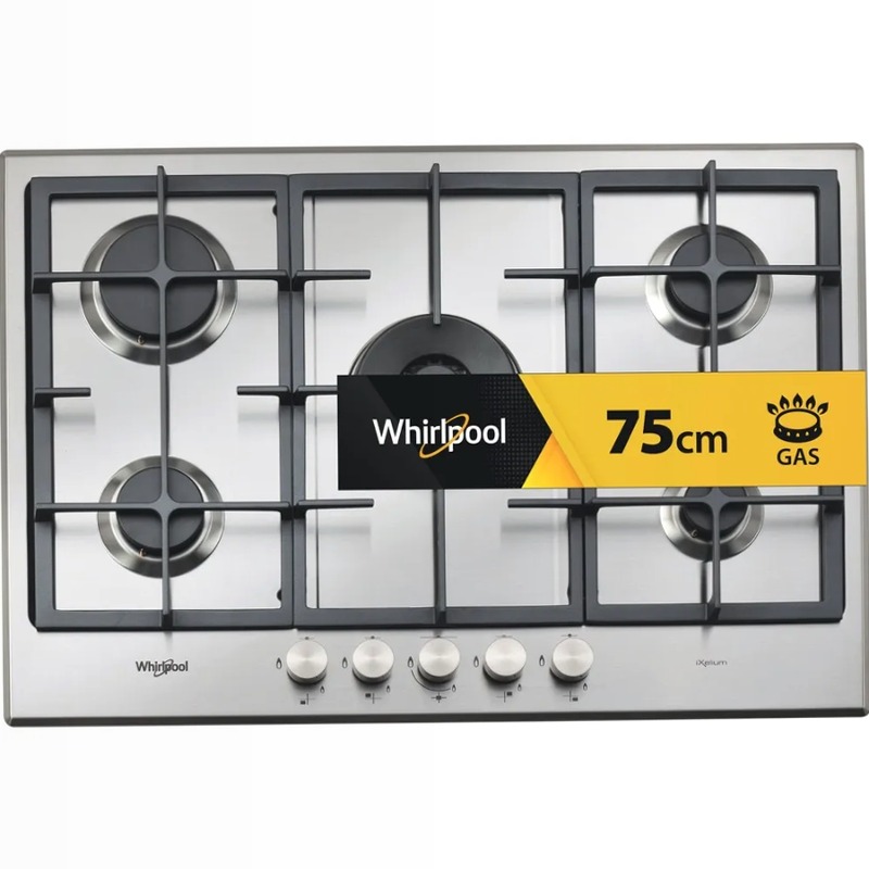 Piano Cottura a Gas Whirlpool: 5 Fuochi - GMR 7522/IXL