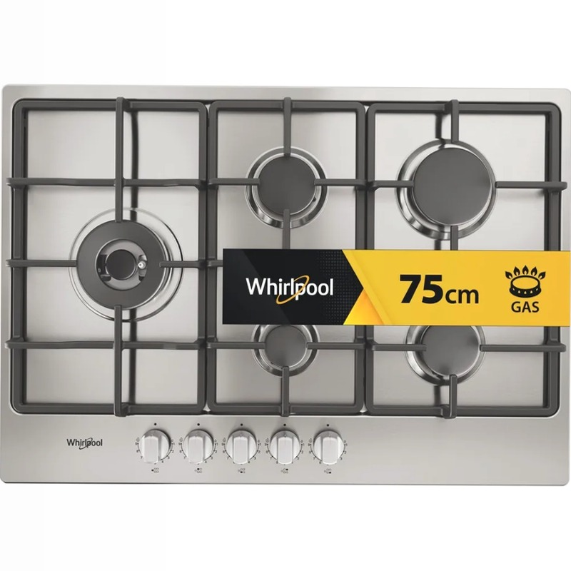 Piano cottura a gas Whirlpool: 5 fuochi - TGML 761 IX R