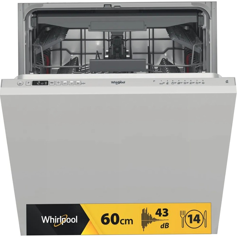 Lavastoviglie da incasso Whirlpool: colore argento, grande capienza - WIC 3C33 F A 14 Argento