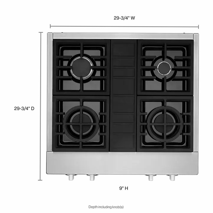 KitchenAid® 30'' 4-Burner Commercial-Style Gas Rangetop 4