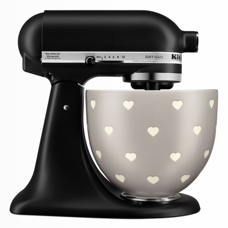5 Quart Layered Hearts Ceramic Bowl