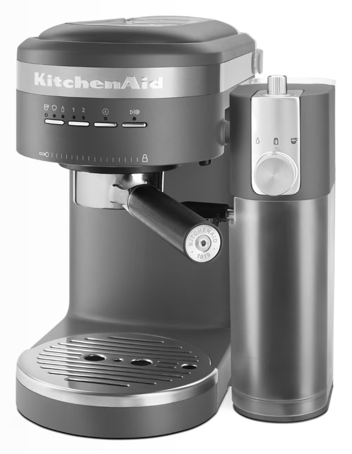 Semiautomatico Macchina per Caffè Espresso con Aggancio Automatico del Latte Avorio