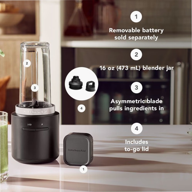 KitchenAid Go® Cordless Personal Blender - batteria venduta separatamente