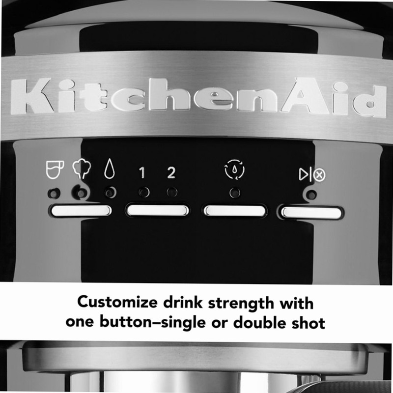 Macchina semiautomatica per espresso Metal KitchenAid® Titanio