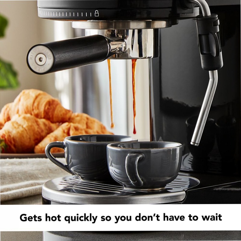 Macchina semiautomatica per espresso Metal KitchenAid® Titanio