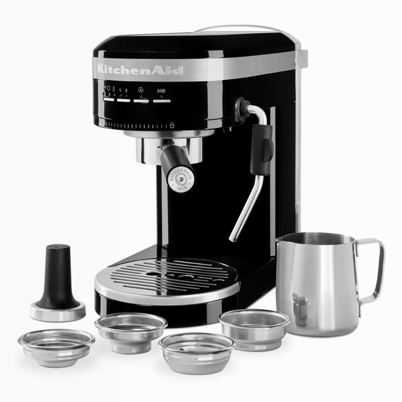 Macchina semiautomatica per espresso Metal KitchenAid® Titanio