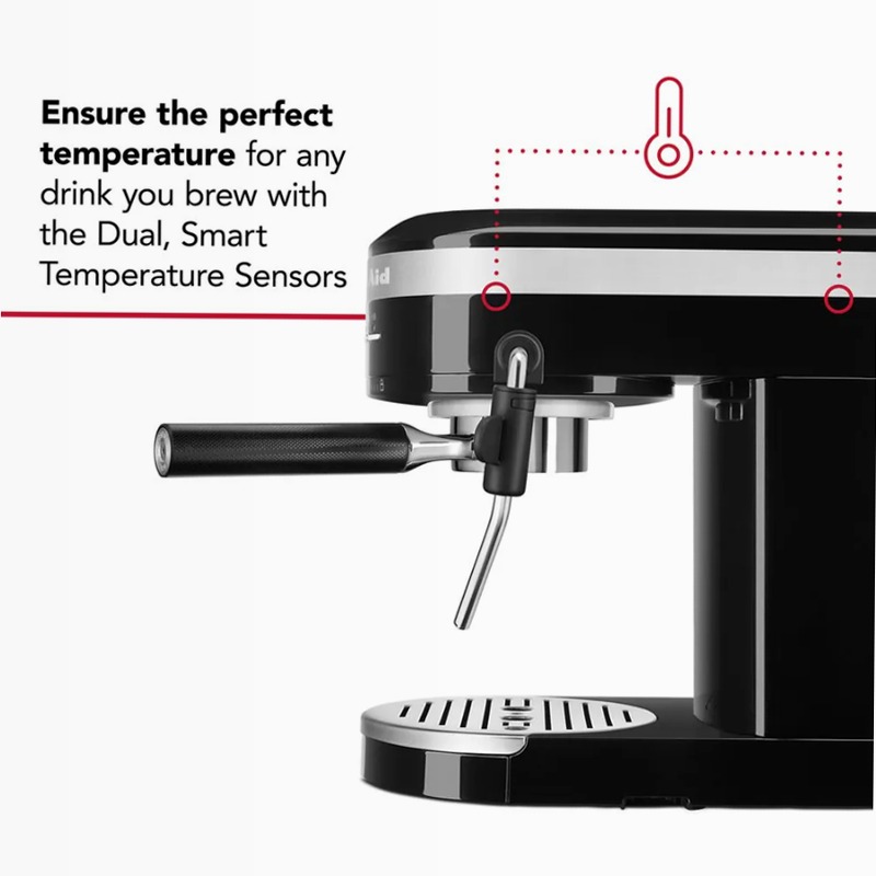 Macchina semiautomatica per espresso Metal KitchenAid® Titanio