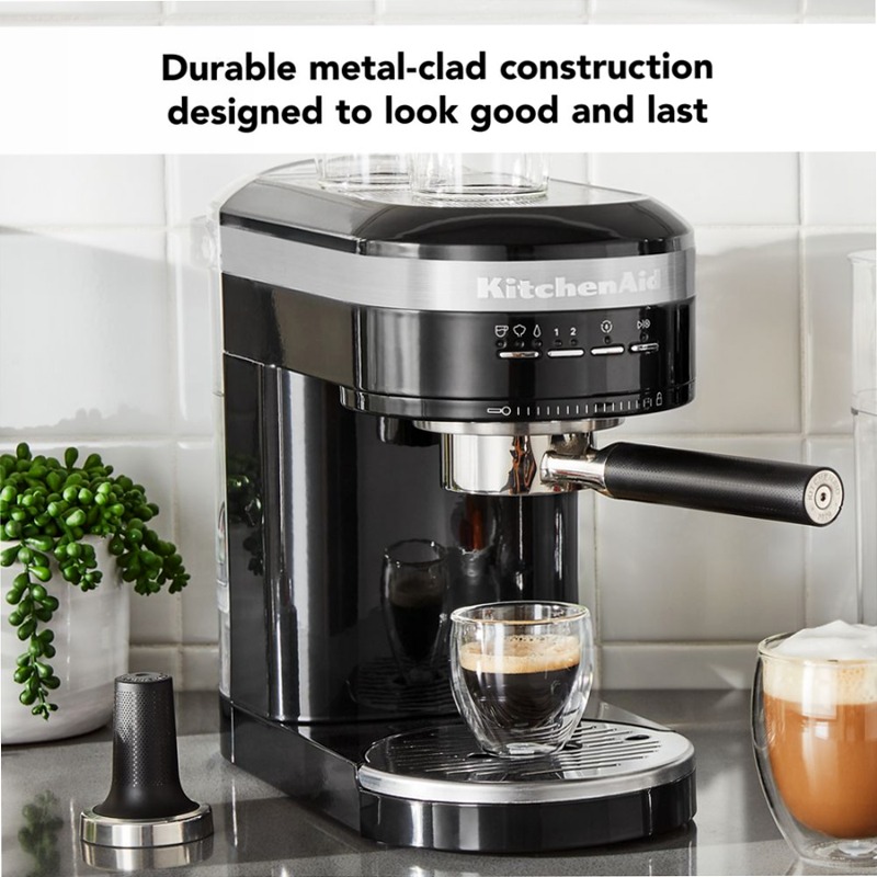 Macchina semiautomatica per espresso Metal KitchenAid® Titanio