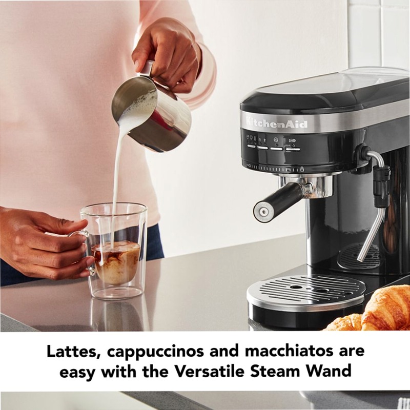 Macchina semiautomatica per espresso Metal KitchenAid® Titanio
