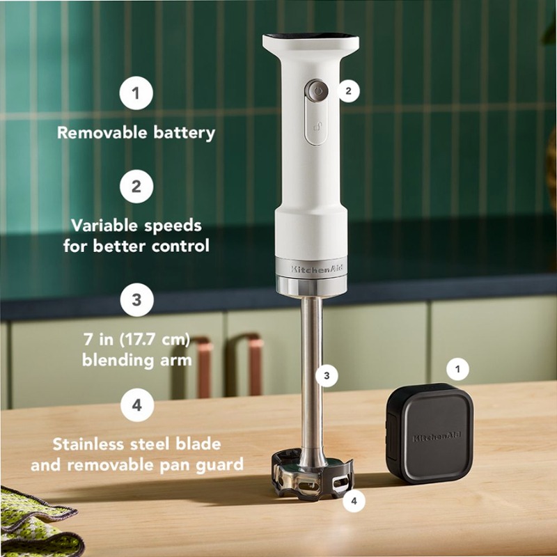 KitchenAid Go® Miscelatore a mano senza cordone - batteria inclusa