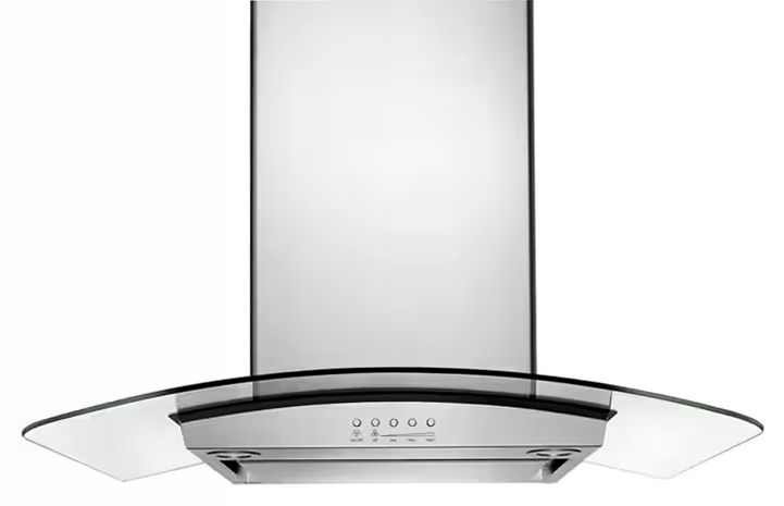 36" Modern Glass Wall Mount Gamma di cappuccio
