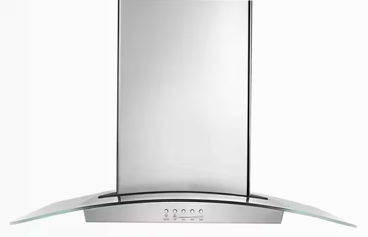 36" Modern Glass Wall Mount Gamma di cappuccio