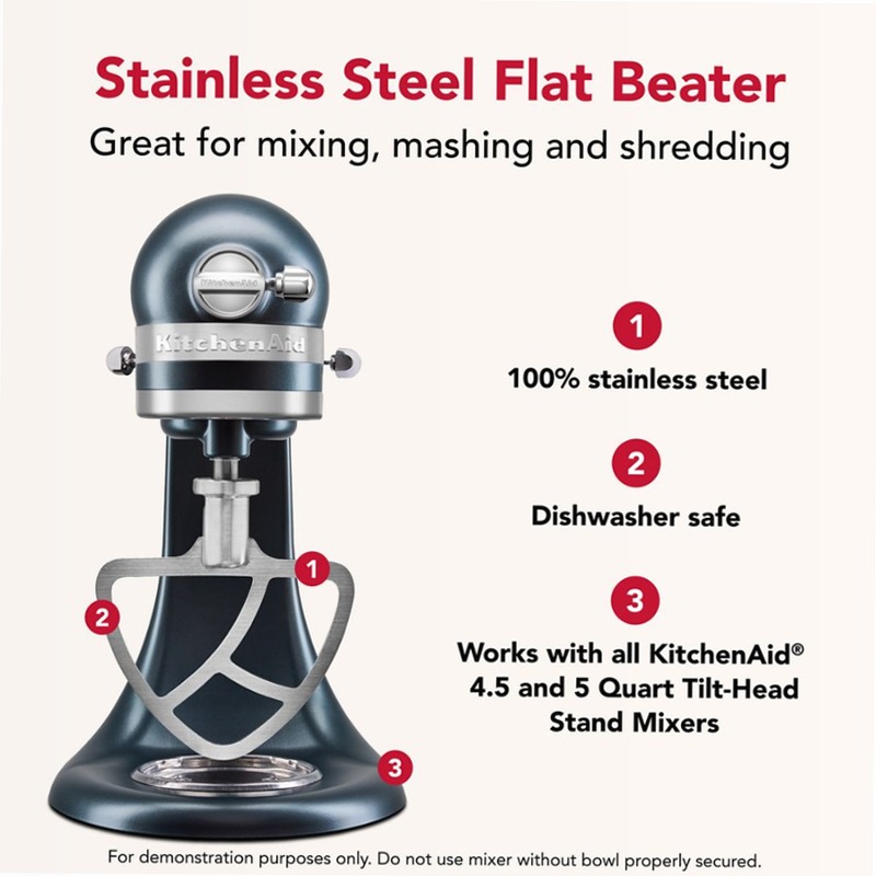 Battente piatto in acciaio inossidabile per KitchenAid®