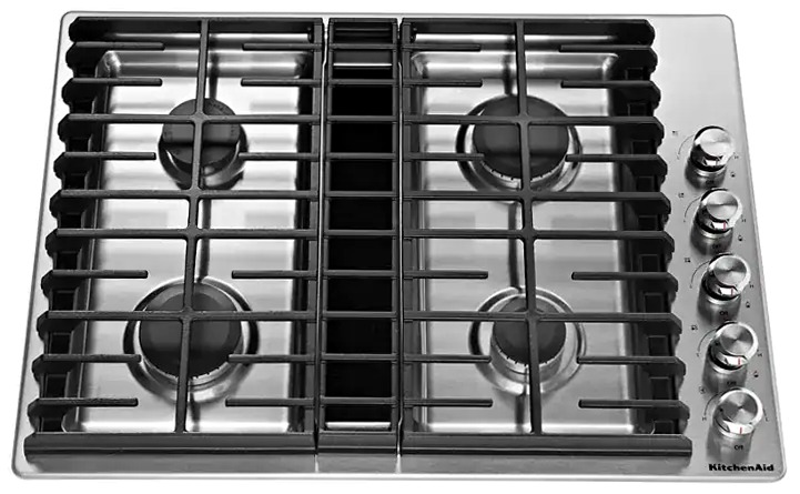 CucinaAid 30'' 4 Bruciatori Gas Downdraft Cooktop