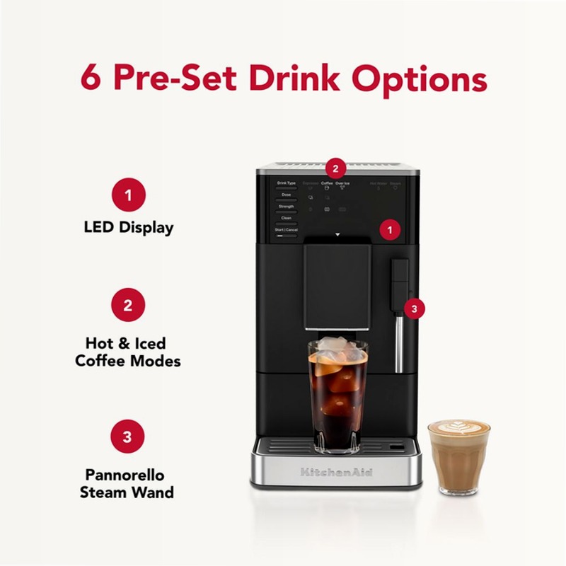 Macchina per Espresso KF2 - Caffè a Freddo e Caldo Ambra 1.8lt 15bar
