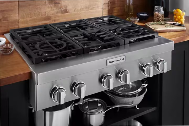 KitchenAid® 36'' 6-Burner Commercial-Style Gas Rangetop