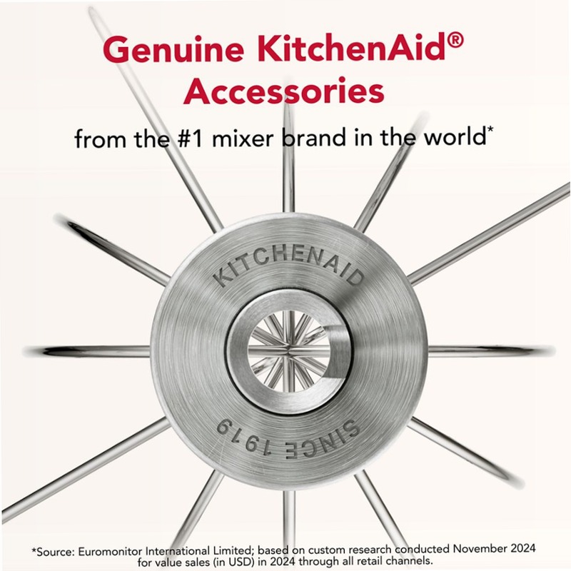 Durable stainless steel wire whip for select KitchenAid® tilt-head stand mixers