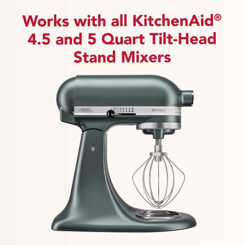 Durable stainless steel wire whip for select KitchenAid® tilt-head stand mixers