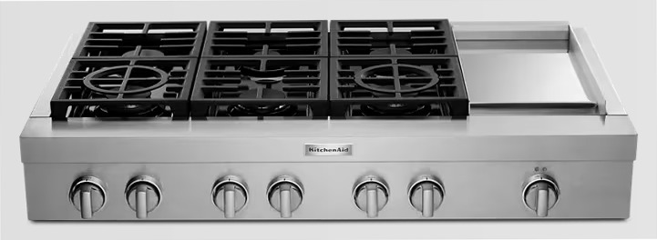Rangetop KitchenAid® 48'' 6-Burner Gas con Griddle