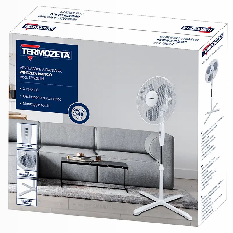 Ventilatore a piantana WINDZETA BIANCO