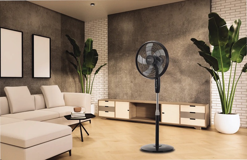 Ventilatore a piantana Windzeta 5 Pale Nero