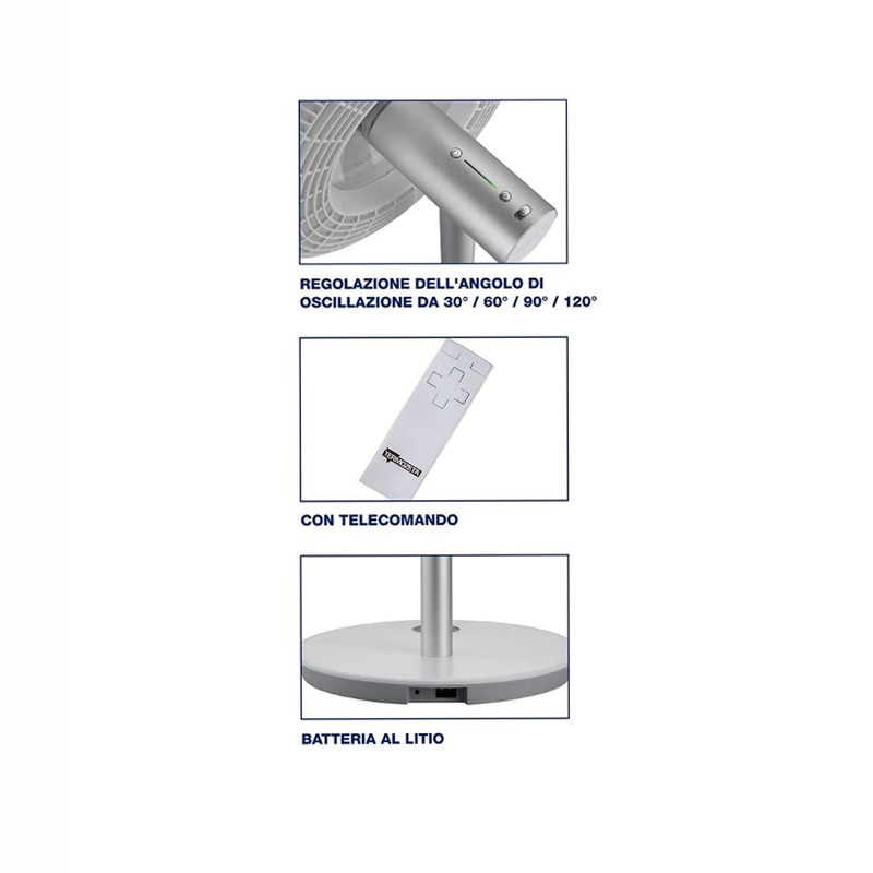 DC Ventilatore a piantana Airzeta Titanium Cordless