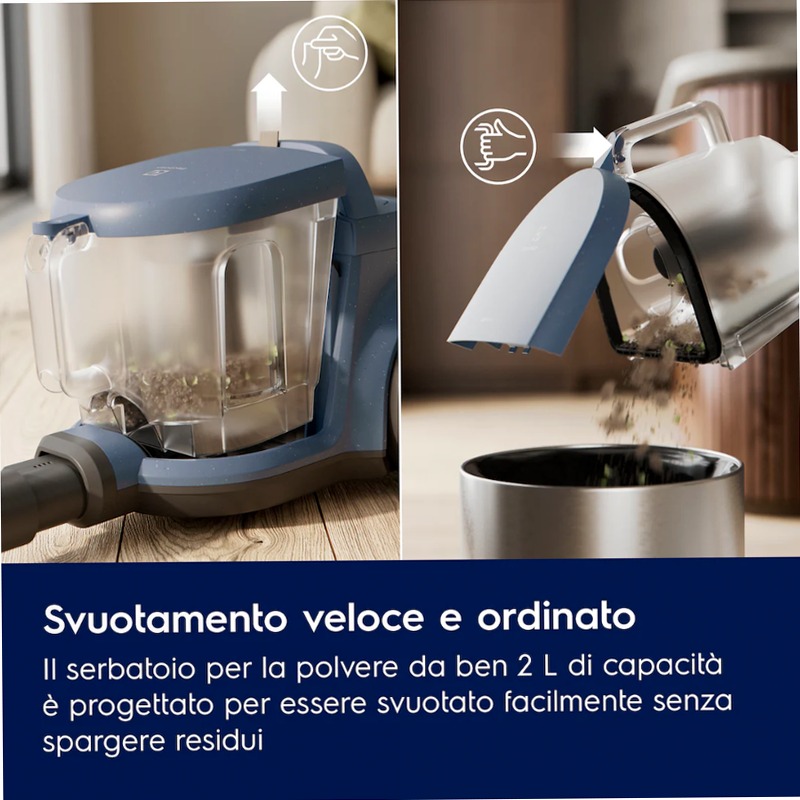 Aspirapolvere senza sacco Serie 500 Blu 2lt