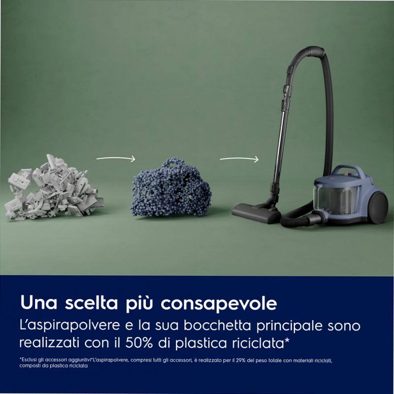 Aspirapolvere senza sacco Serie 500 Blu 2lt