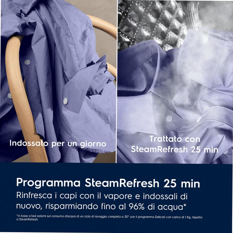 Lavasciuga 700 SteamCare 1600 giri 6kg in asciugatura 10 kg in lavaggio