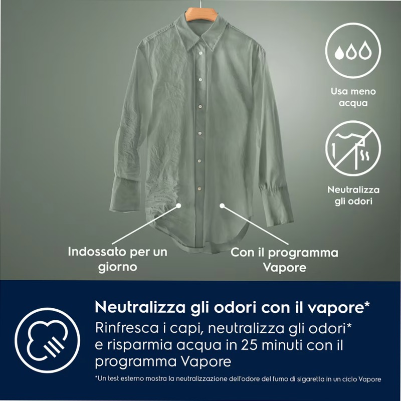 Lavasciuga serie 700 DualCare 1600 giri 4kg in asciugatura 8 kg in lavaggio