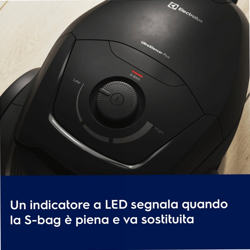 Aspirapolvere con sacco Ultra Silencer Plus Nero