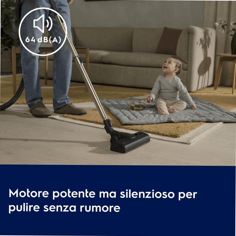 Aspirapolvere con sacco Ultra Silencer Plus Nero