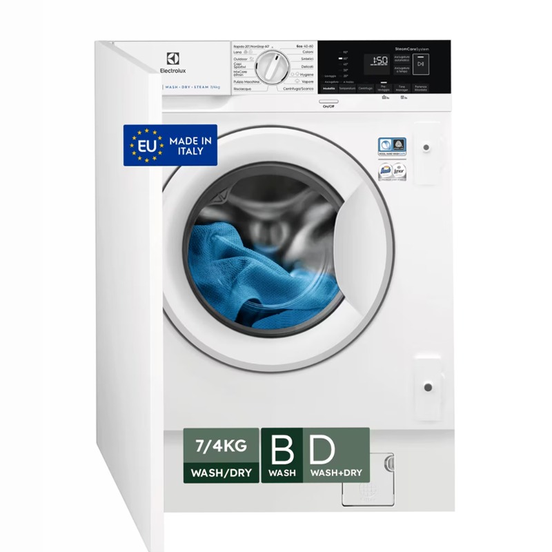 Lavasciuga Serie 700 DualCare 1600 giri 4kg in asciugatura 7kg