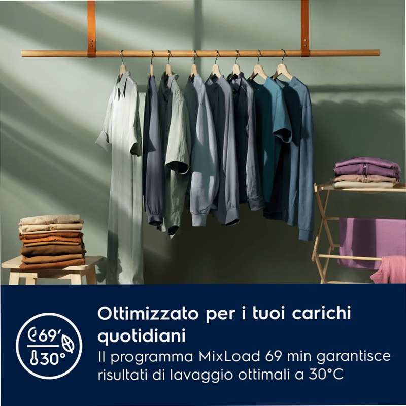 Lavasciuga Serie 700 DualCare 1600 giri 4kg in asciugatura 7kg