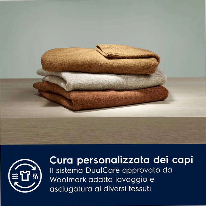 Lavasciuga Serie 700 DualCare 1600 giri 4kg in asciugatura 7kg